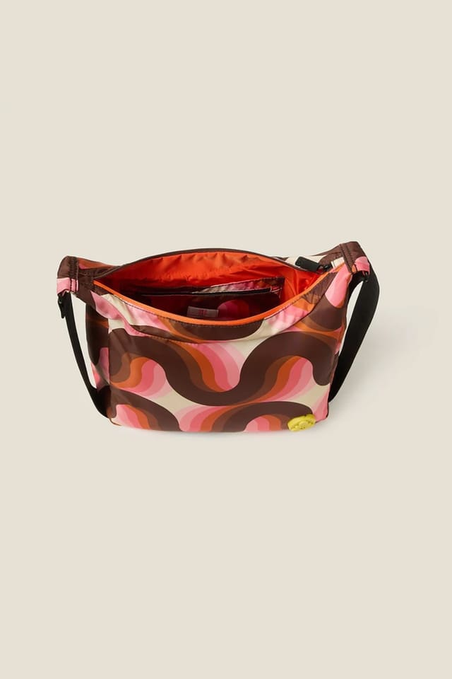 Orla Kiely Orla Kiely Women's Area Hobo Crossbody - Rolling Waves Rose in Pink - 3
