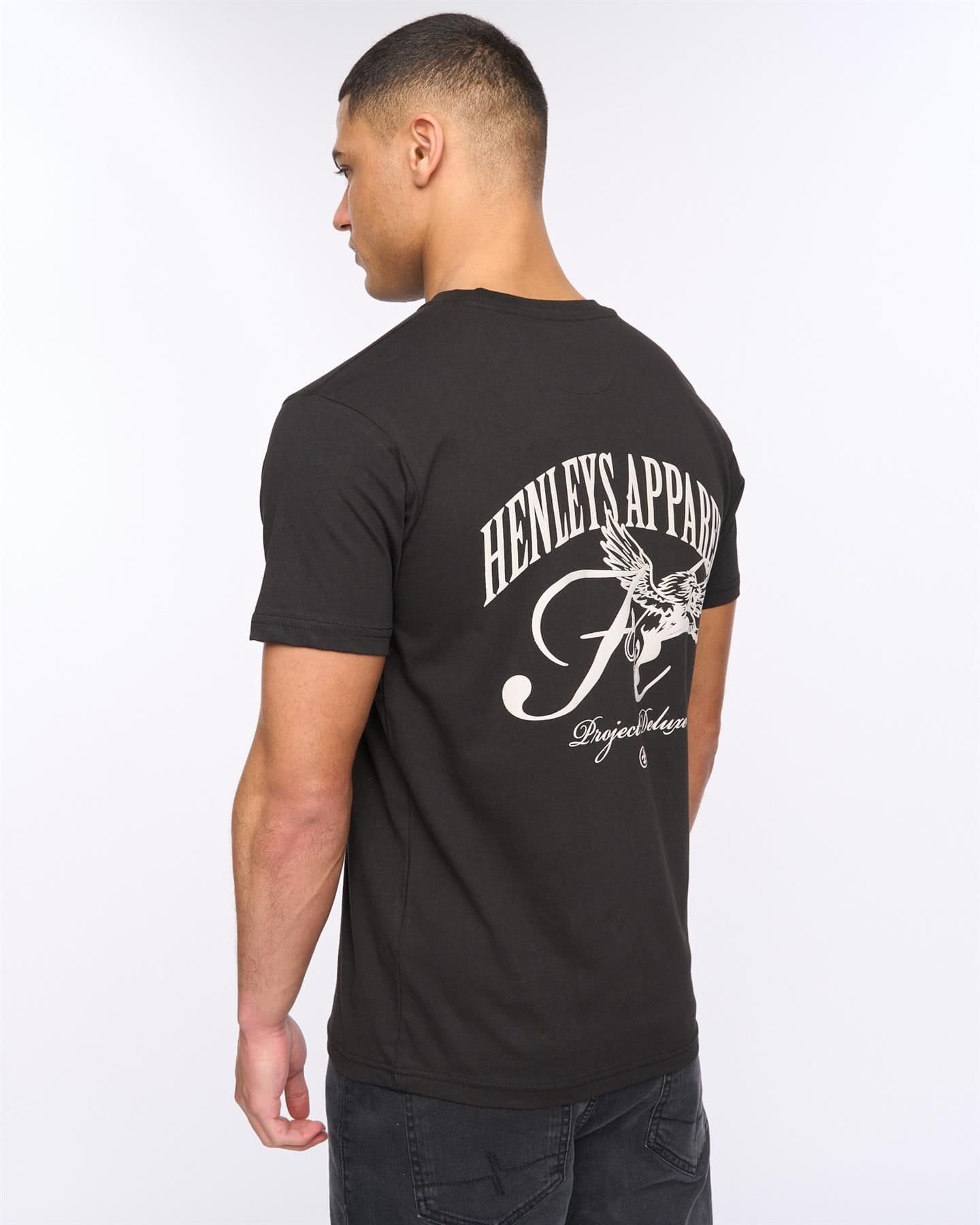 Henleys Henleys Men's Henwing T-Shirt in Black - 4