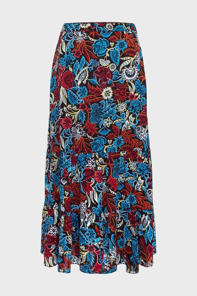 Hobbs London Hobbs London Women's Tilly High Waist Midi Skirt in Cerise - 2