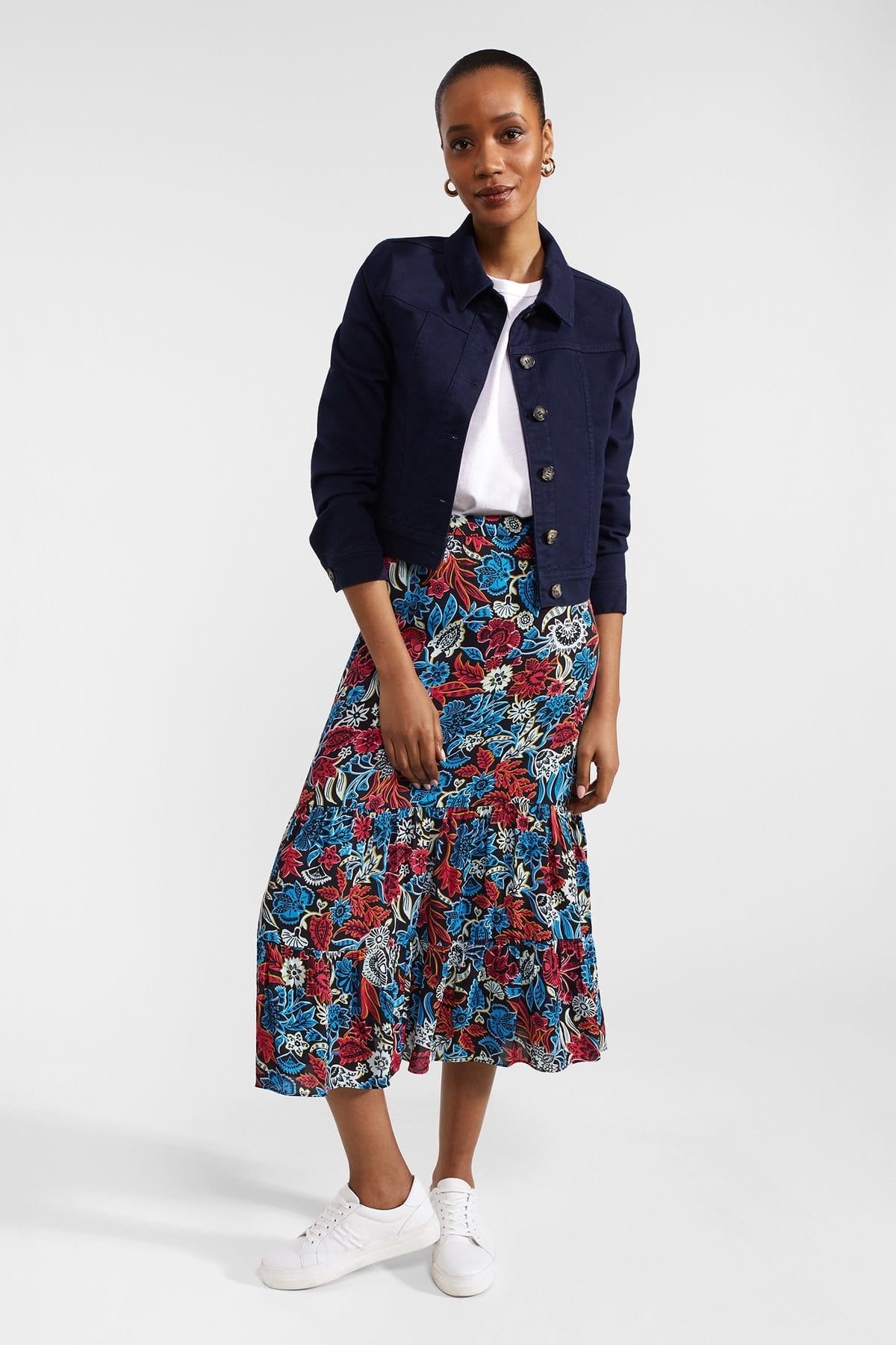 Hobbs London Hobbs London Women's Tilly High Waist Midi Skirt in Cerise - 4
