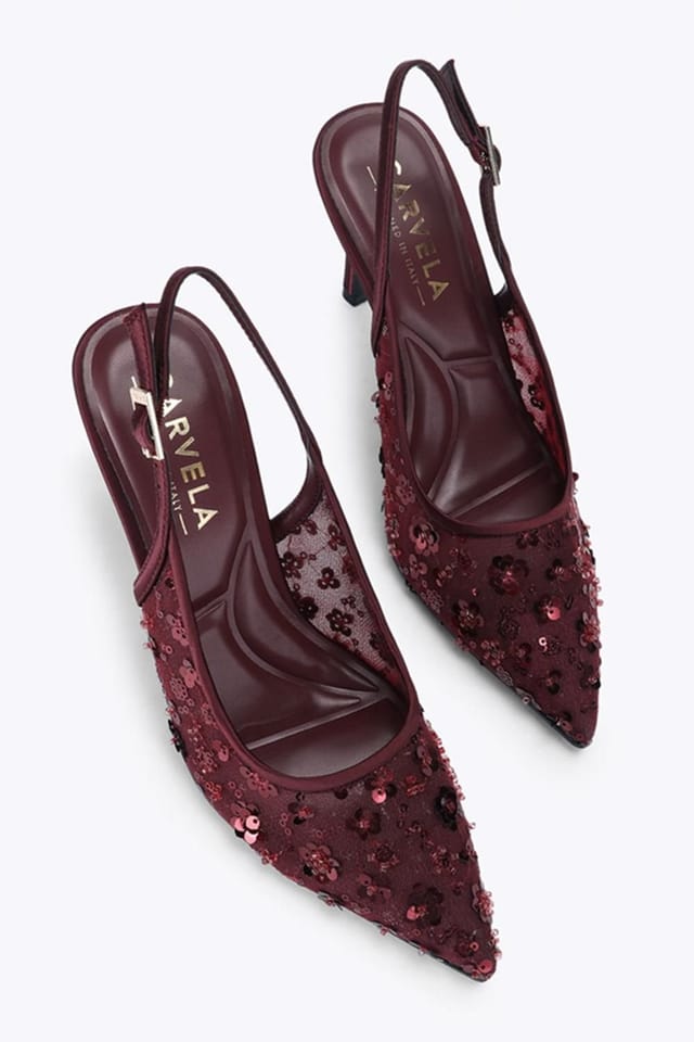 Carvela Carvela Women's 'Ravenna' Fabric Heels in Wine - 2