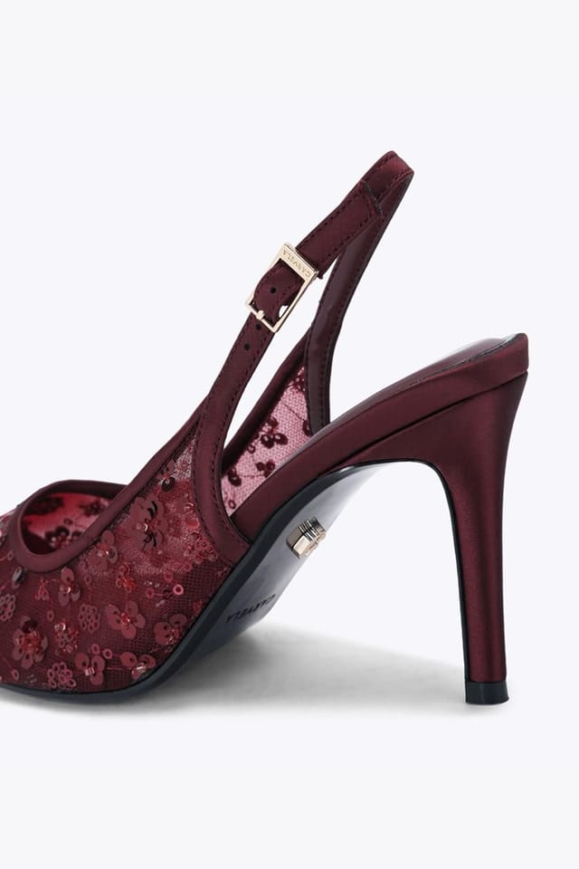 Carvela Carvela Women's 'Ravenna' Fabric Heels in Wine - 3