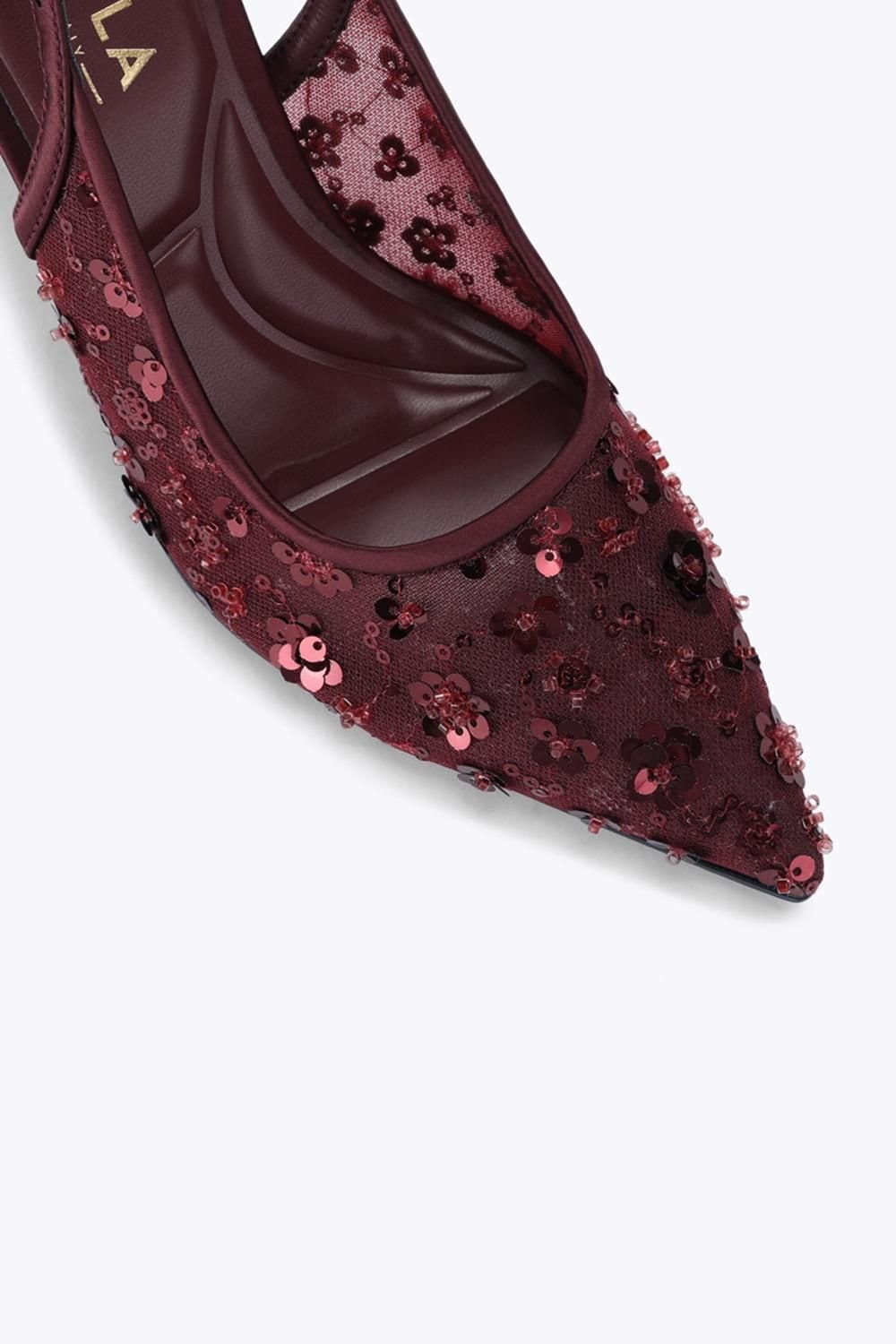 Carvela Carvela Women's 'Ravenna' Fabric Heels in Wine - 4