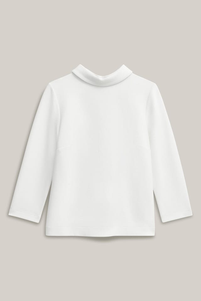 Hobbs London Hobbs London Women's Tali High Neck Textured Top in White - 2