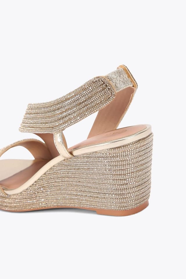 Carvela Carvela Women's 'Gala Wedge Jewel 70' Heels in Gold - 3