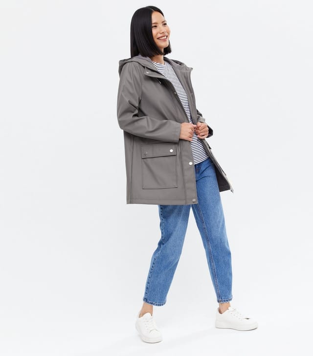 New Look Women's Dark Grey Hooded Long Anorak New Look - 2