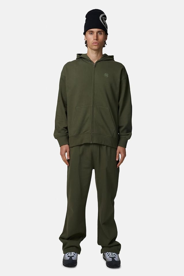 Good For Nothing Good For Nothing Men's Relaxed Fit Monogram Joggers in Olive - 3