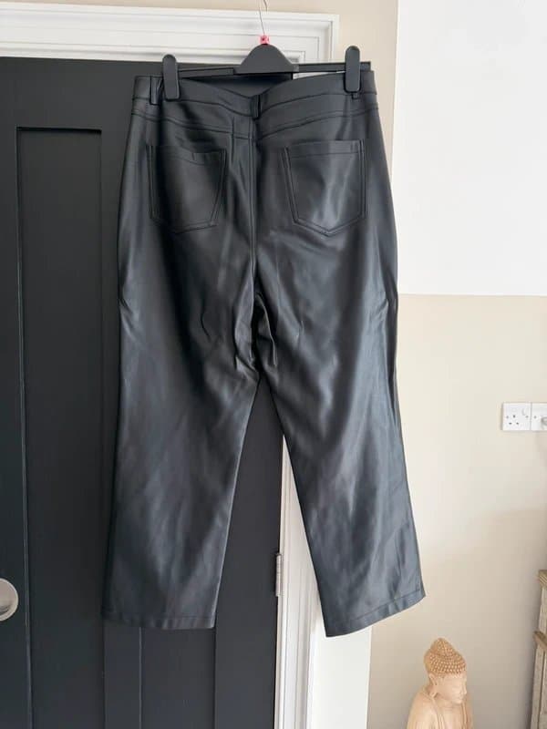 Never Fully Dressed Never Fully Dressed black pleather jeans
