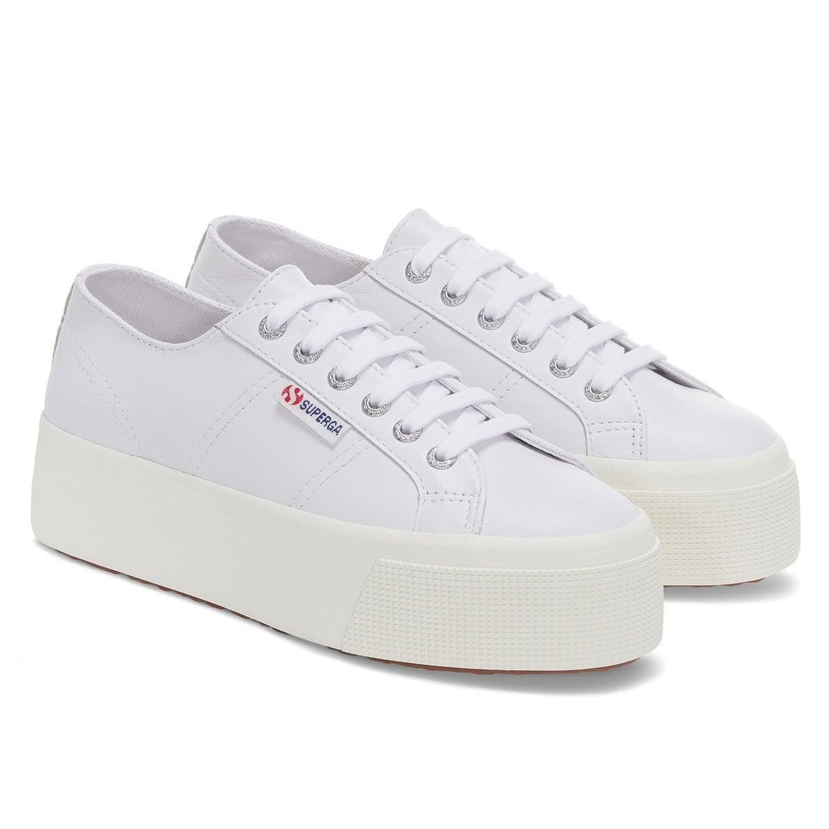 Superga Superga Women's 2790 Nappa Leather Trainers in White - 4