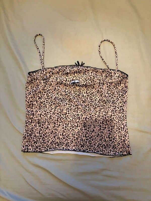 Bershka leopard vest top