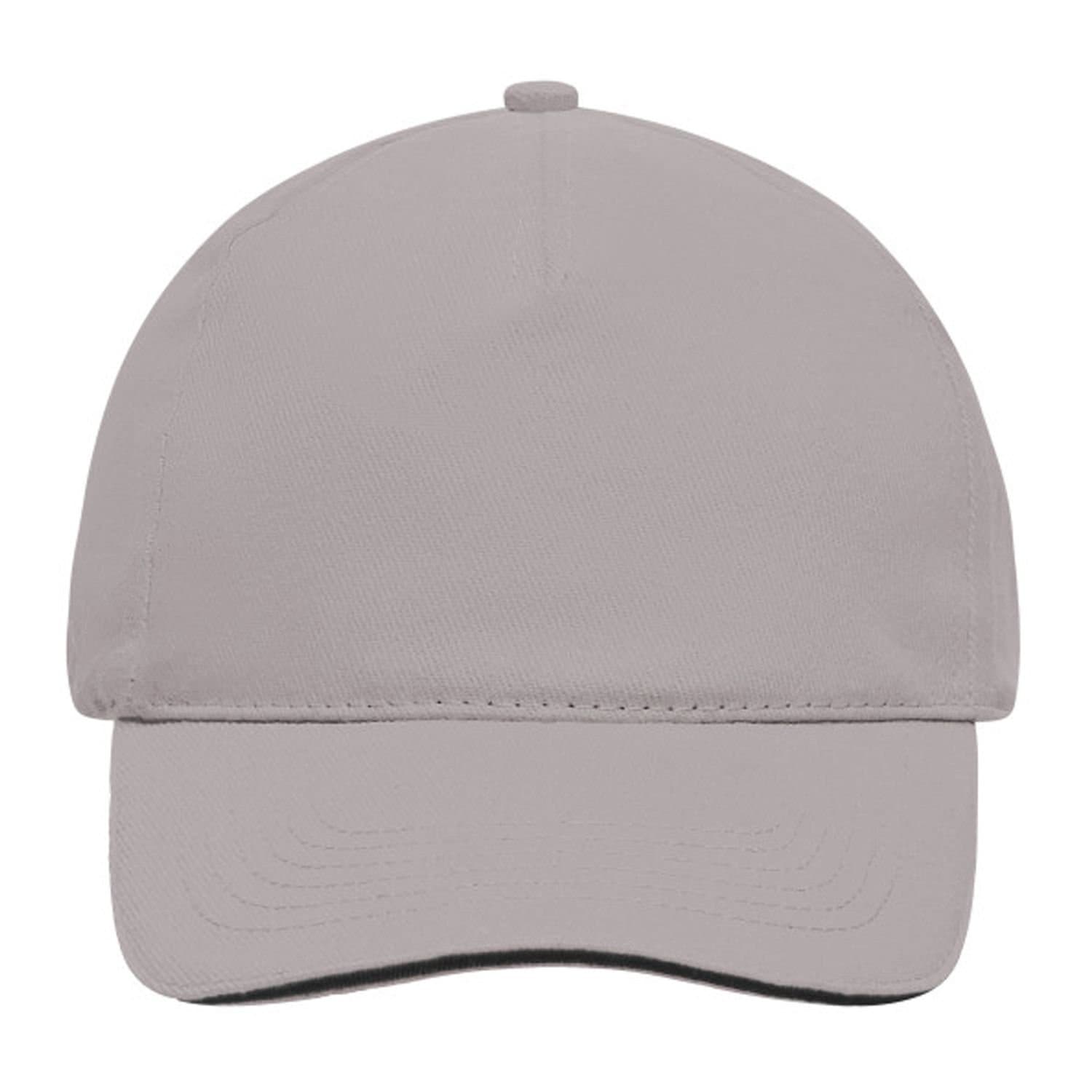 Myrtle Beach Myrtle Beach Men's 5 Panel Sandwich Peak Baseball Cap in Light Grey