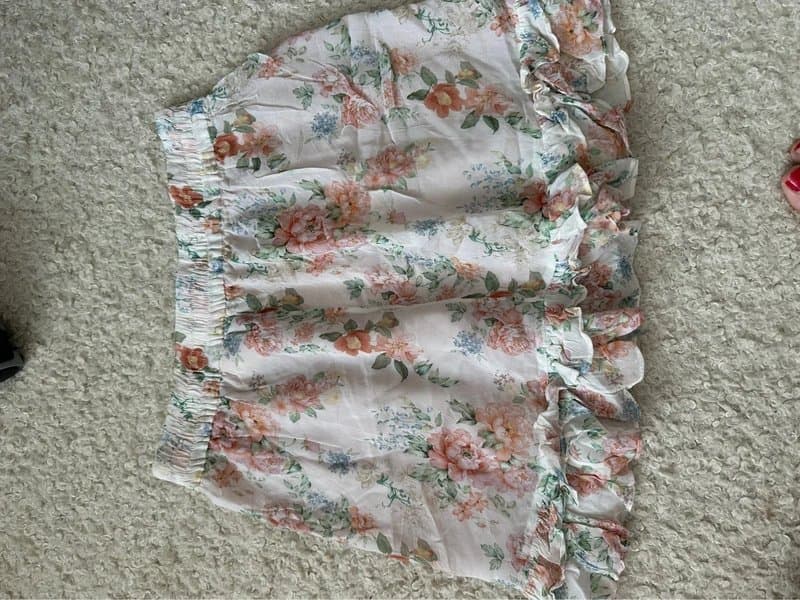 Zara 66 Zara floral mini skirt micro skirt flowy flowers chiffon size xs y2k 2000’s
