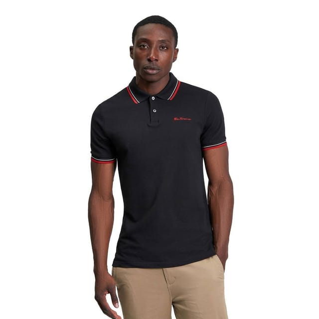 Ben Sherman Ben Sherman Men's Signature Pique Polo Shirt in Black - 2