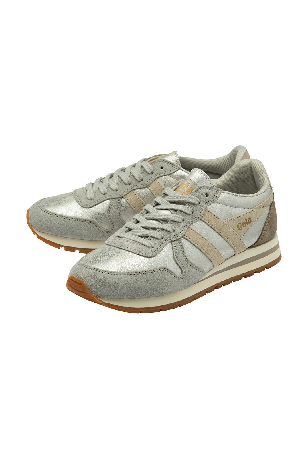 Gola Classics Gola Classics Women's 'Daytona Blaze' Metallic Lace-Up Trainers in Silver - 3
