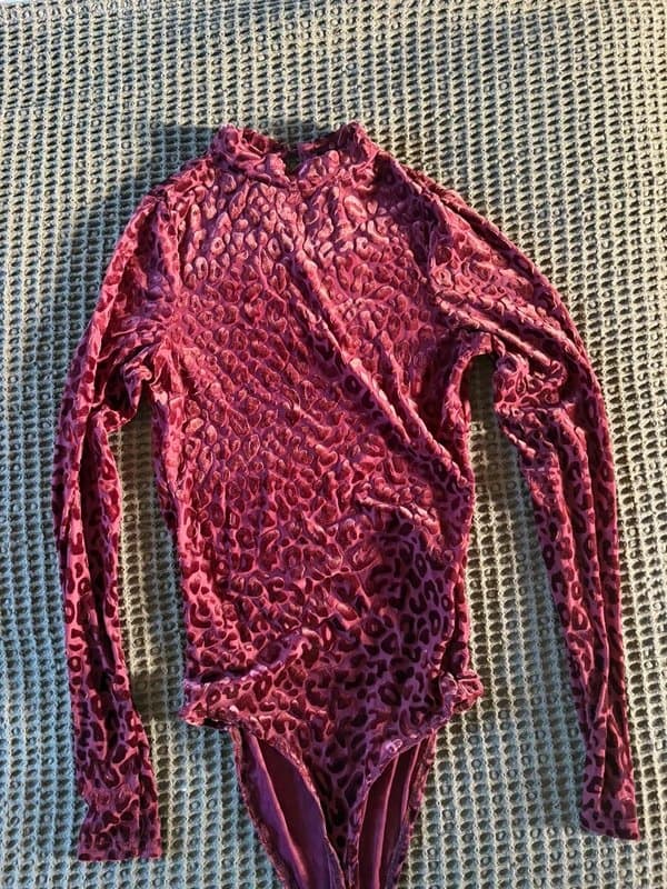 New Look Wine/berry leopard print bodysuit