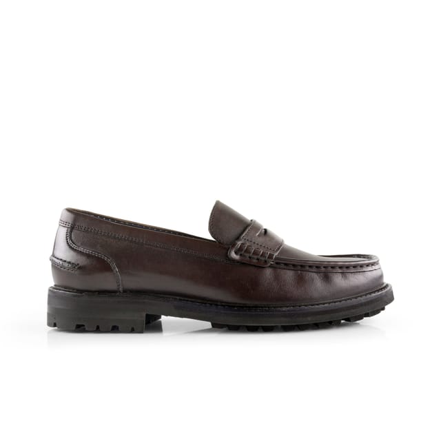Amen Shoes Amen Shoes Men's Antrim Leather Formal Loafers in Brown - 3