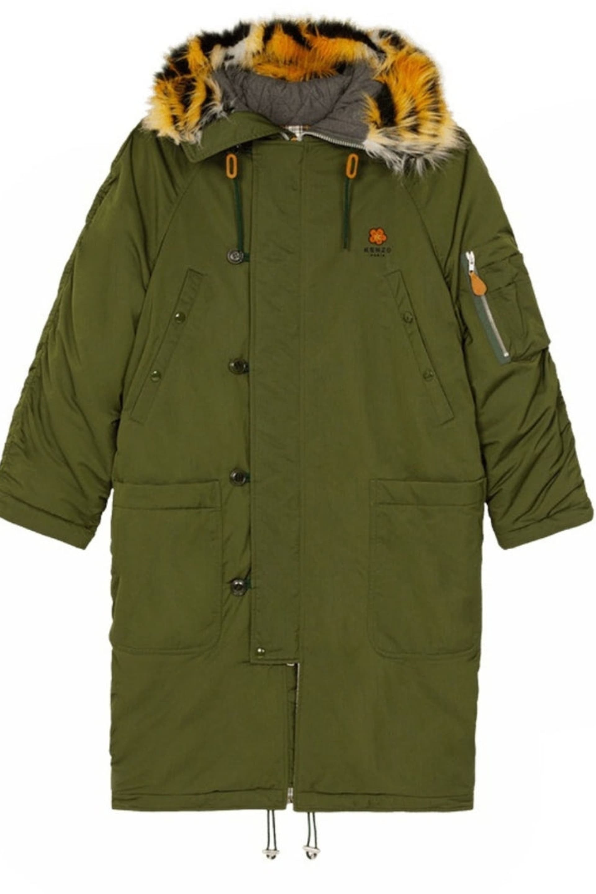 Kenzo Kenzo Men's Button Closure Regular Fit Jacket in Olive