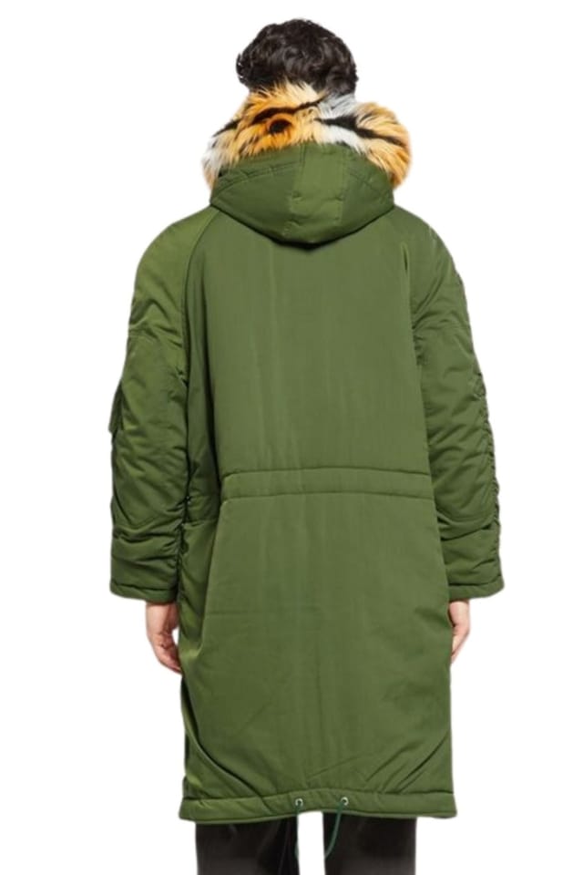 Kenzo Kenzo Men's Button Closure Regular Fit Jacket in Olive - 2