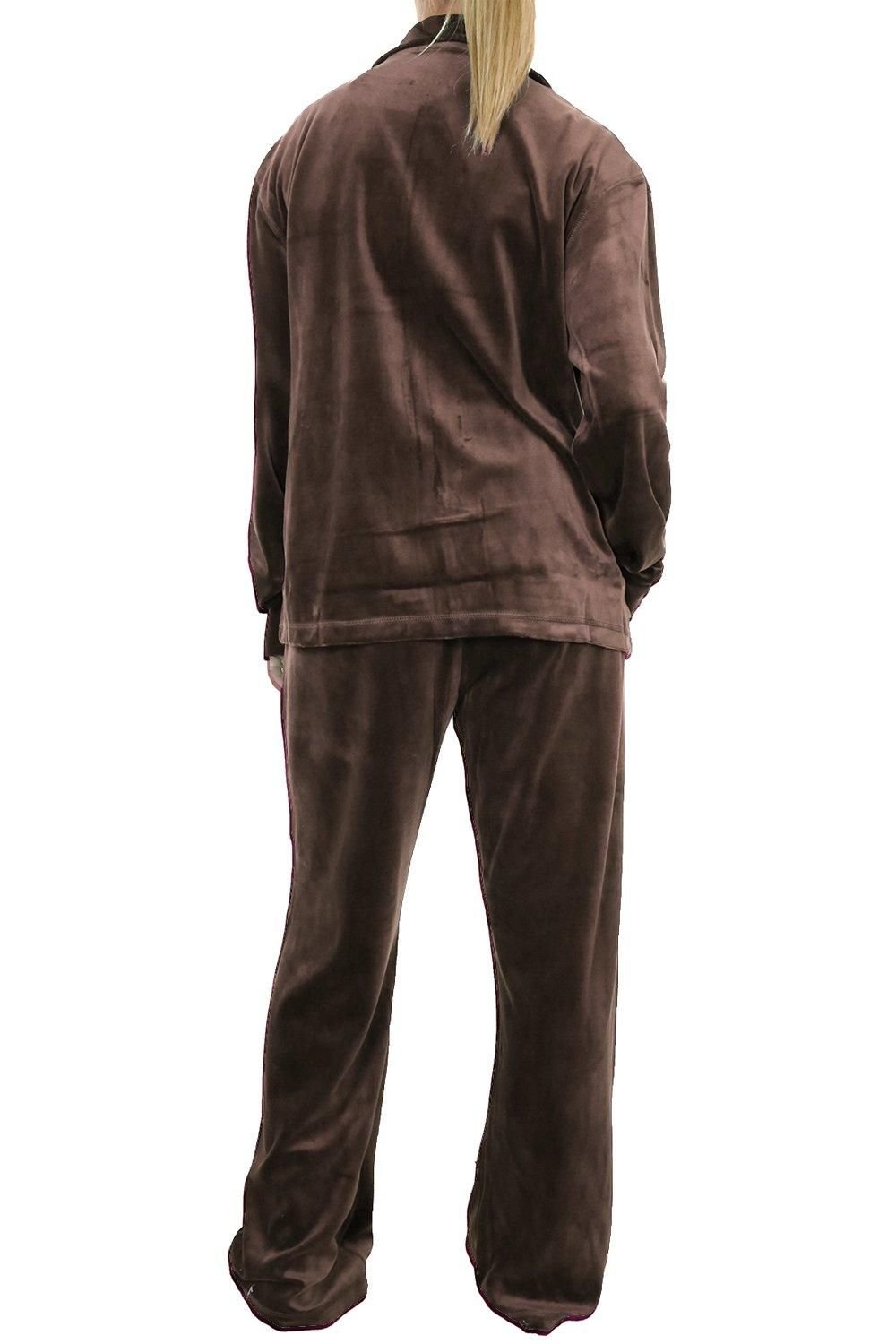 Paulo Due Paulo Due Women's Luxury Velour 2 Piece Tracksuit in Chocolate - 2