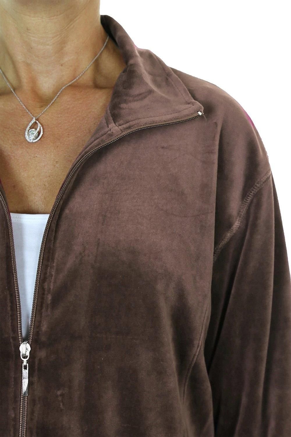 Paulo Due Paulo Due Women's Luxury Velour 2 Piece Tracksuit in Chocolate - 3