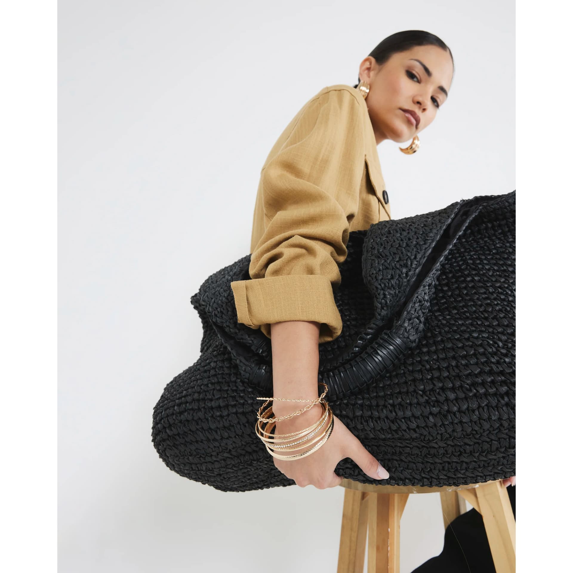 River Island River Island Womens Gold Bangle Bracelet Stack