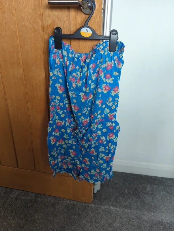 New Look Blue flowery jumpsuit new look size 10