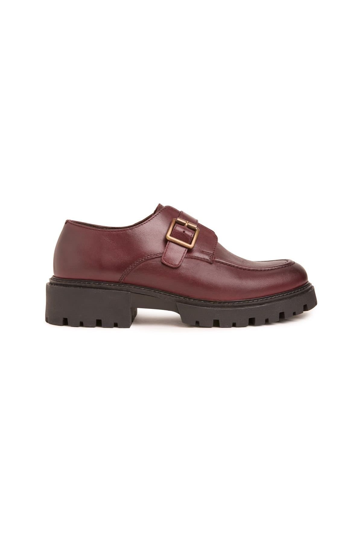 Celtic & Co Celtic & Co Women's Chunky Monk Shoes in Maroon