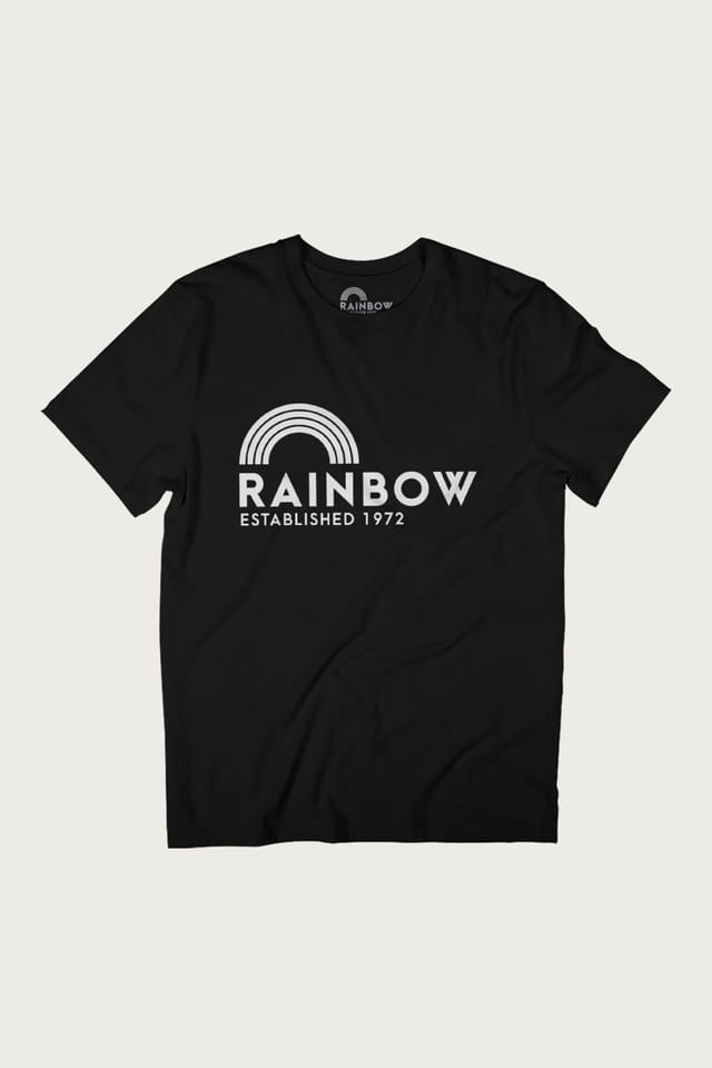 Rainbow Rainbow Men's Est 1972 Logo T-Shirt in Black - 2
