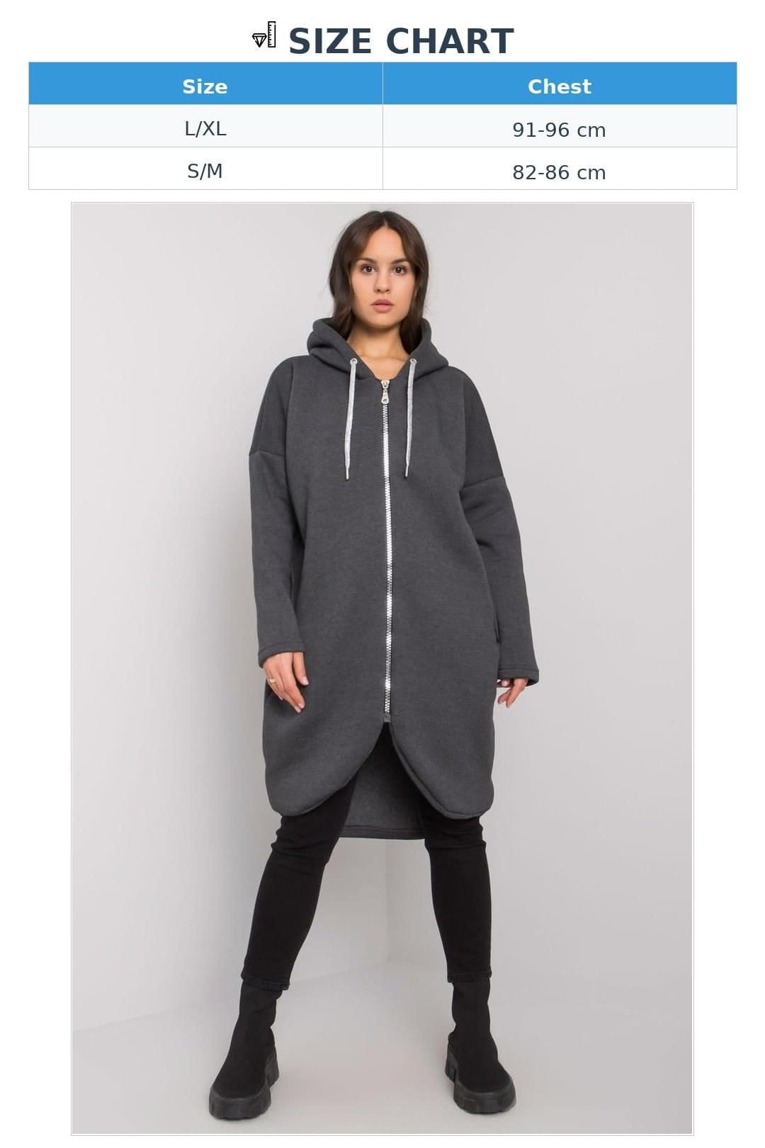 Love Lace Love Lace Women's Hooded Zip Sweatshirt with Side Pockets in Grey - 4