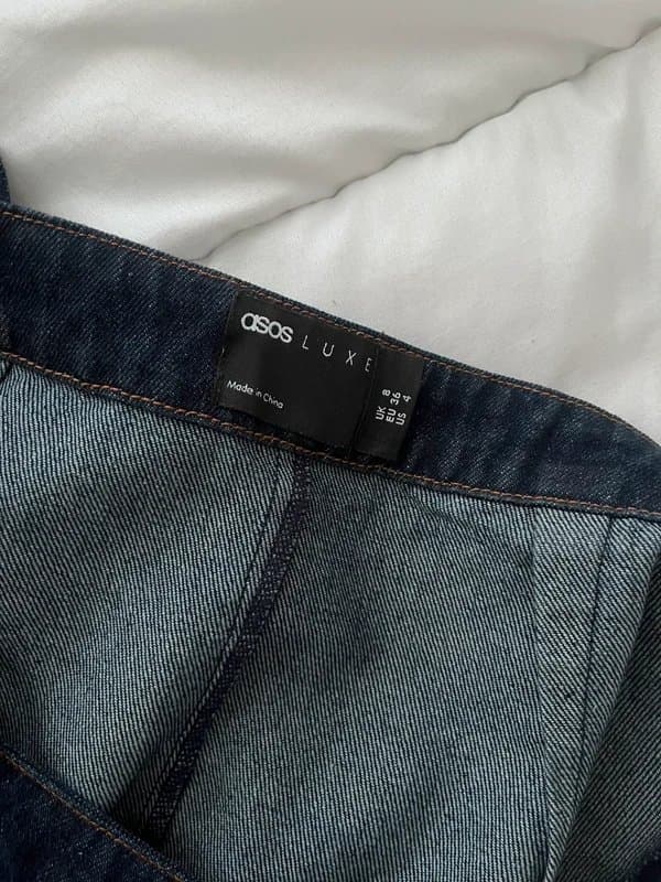 ASOS ASOS luxe set skirt and waist top denim size 8