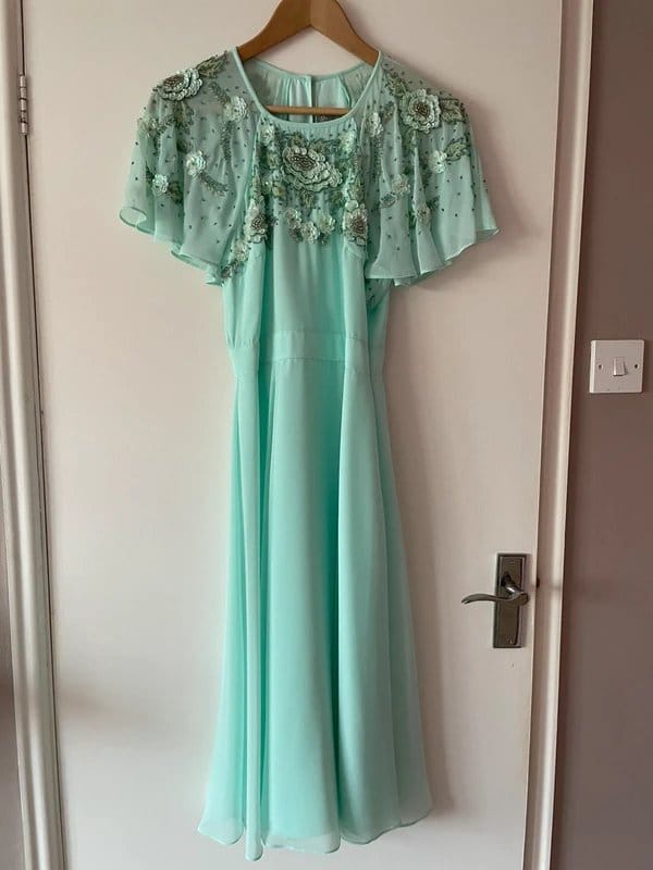 ASOS Aqua green embellished dress - 1