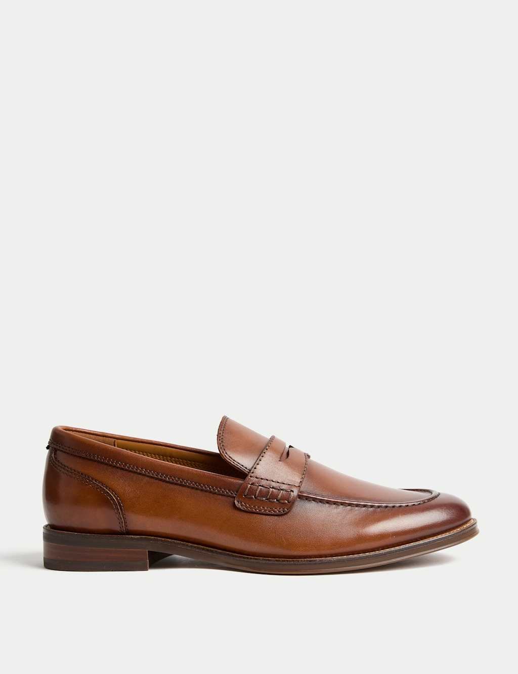 Marks & Spencer M&S Leather Loafers Brown - 1
