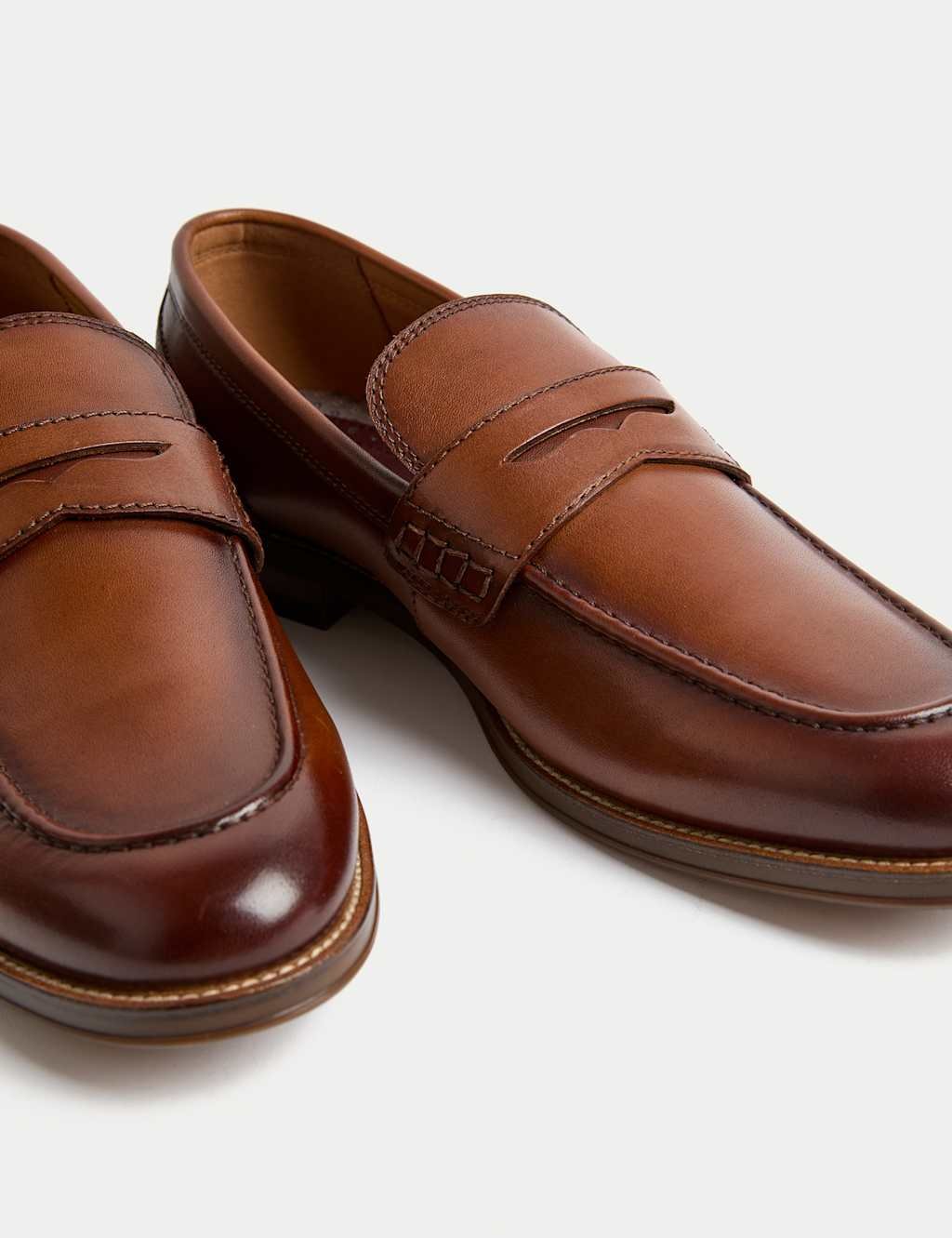 Marks & Spencer M&S Leather Loafers Brown - 2