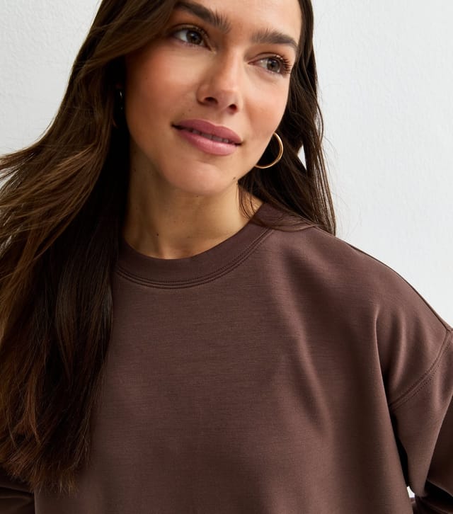 New Look Women's Petite Premium Dark Brown Sweatshirt New Look - 2
