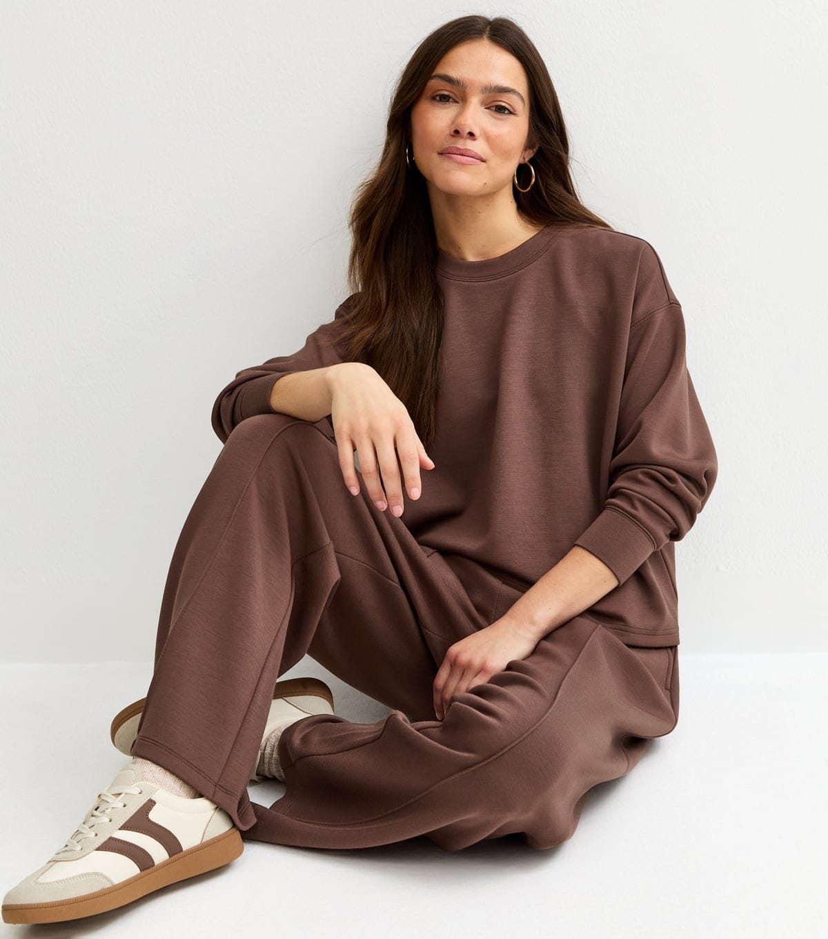 New Look Women's Petite Premium Dark Brown Sweatshirt New Look - 4