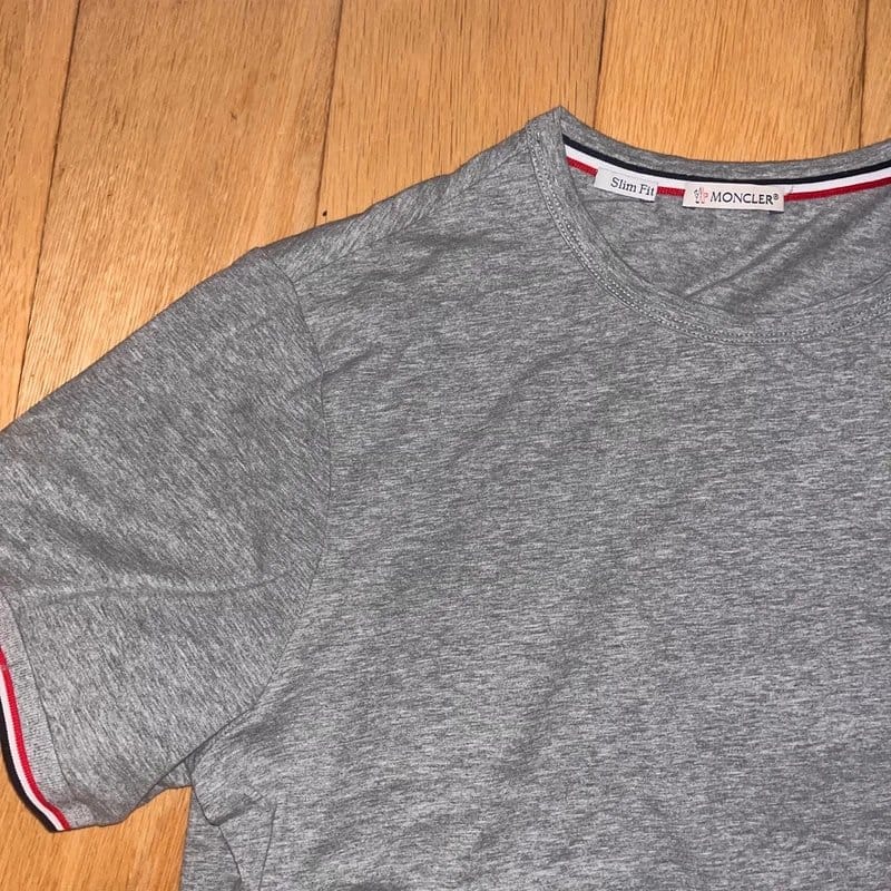 Moncler Grey Slim Fit Men's T-Shirt