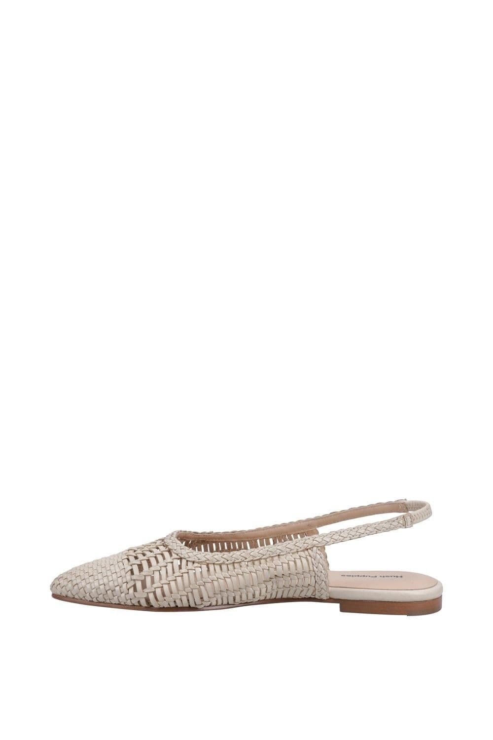 Hush Puppies Hush Puppies Women's Dalia Woven Slingback Ballerinas in Cream - 4