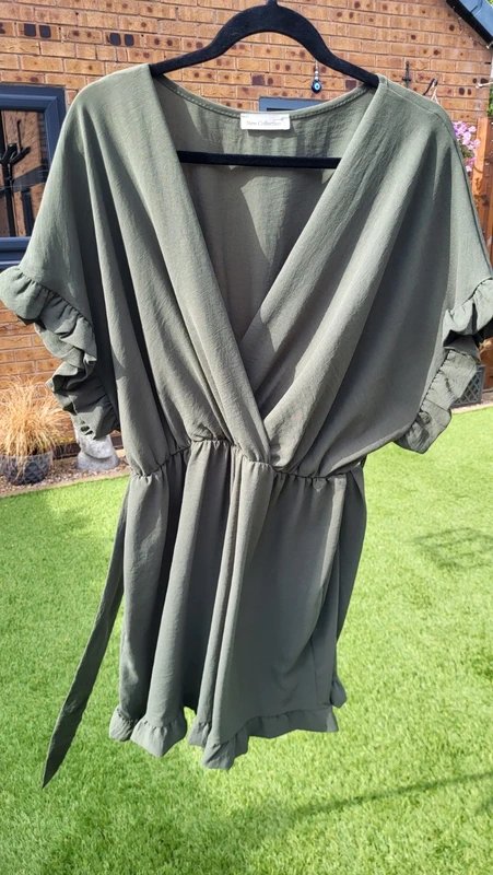 Collection Khaki green shorts playsuit - 1