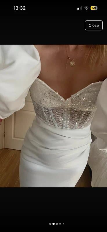 ASOS ASOS Luxe Puff Sleeve Wedding Dress