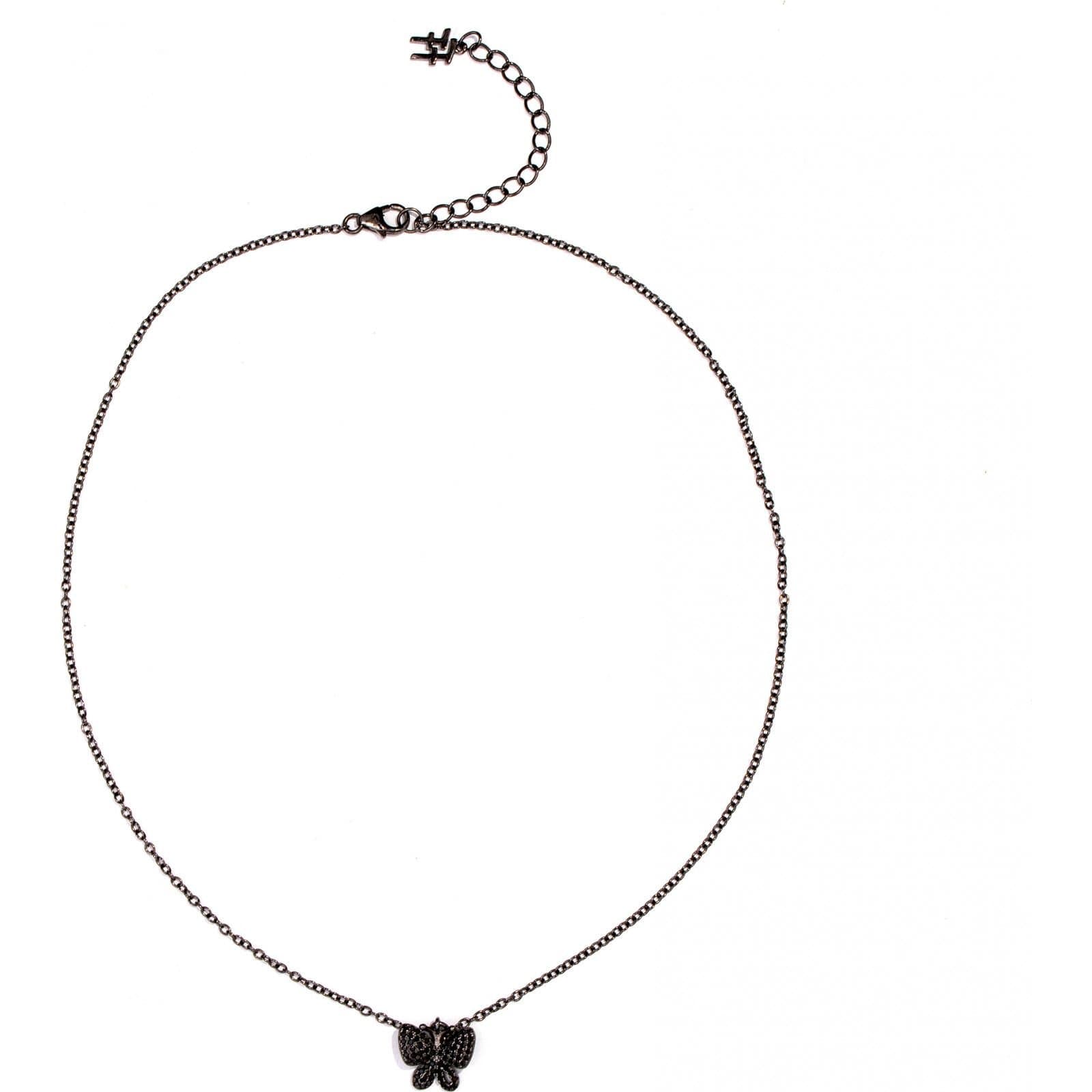 Folli Follie Folli Follie Black Butterfly Necklace