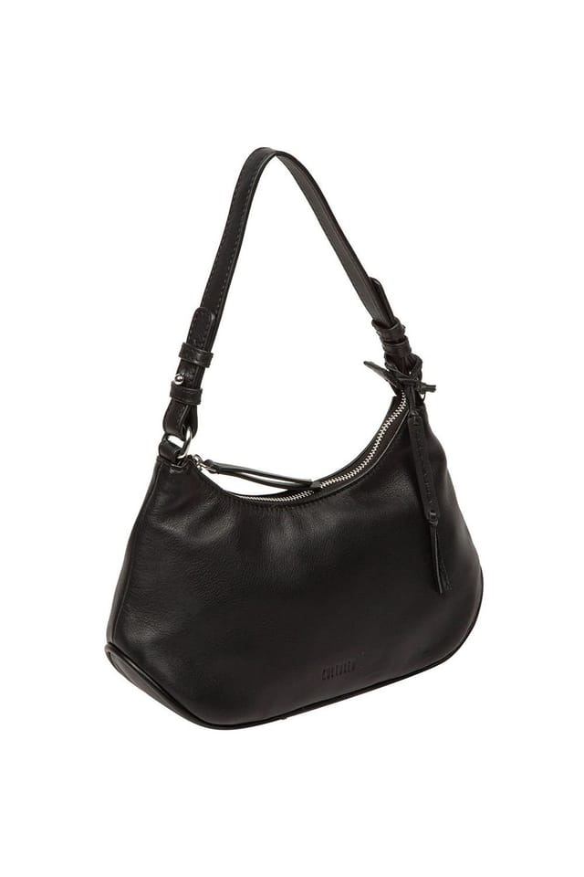 Cultured London Cultured London Women's 'Amaya' Leather Grab Bag in Black - 3
