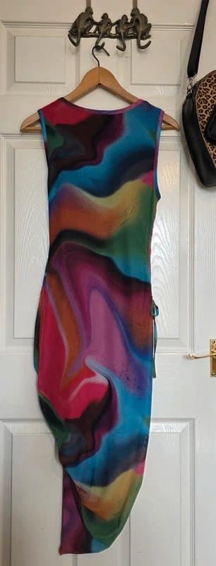 Topshop Topshop Marble Print Mesh Mini/Midi Dress