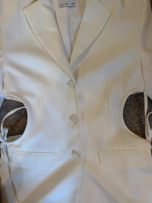 Bershka White Tailored Blazer