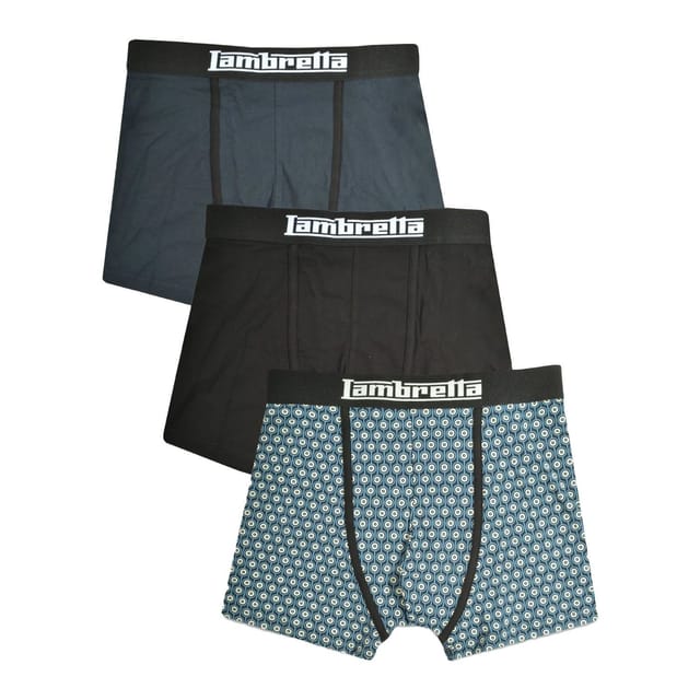 Lambretta Lambretta Men's Target Boxer Shorts (Pack of 3) in Navy - 2