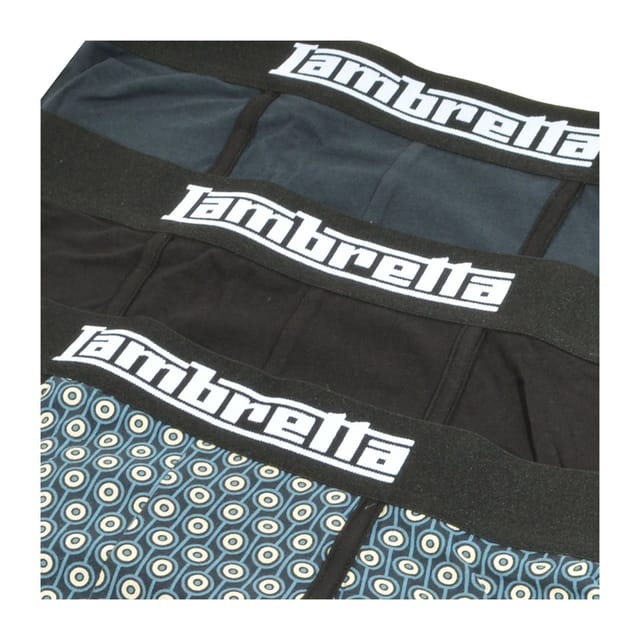 Lambretta Lambretta Men's Target Boxer Shorts (Pack of 3) in Navy - 3