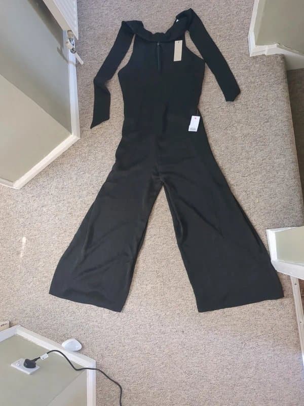 Never Fully Dressed Brand new black halter neck jumpsuit size 12