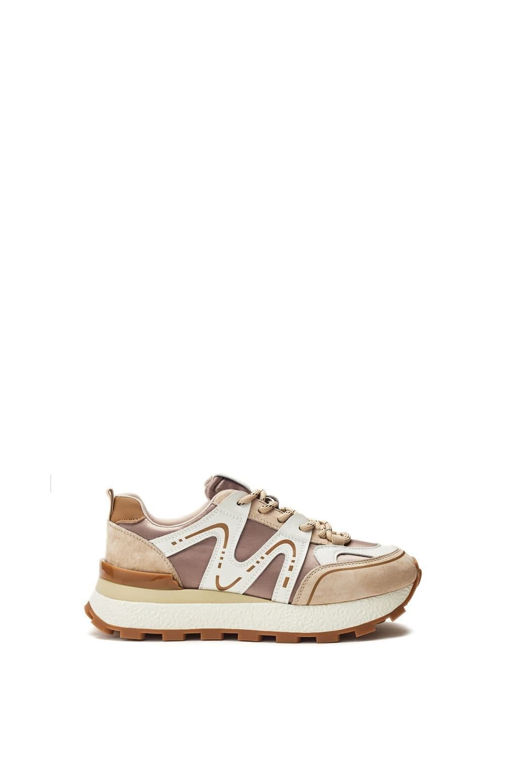 Moda In Pelle Moda In Pelle Women's 'Beenie' Alcantara Chunky Trainers in Taupe