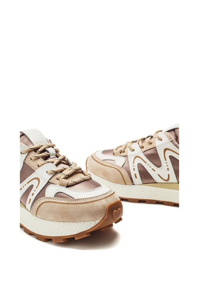 Moda In Pelle Moda In Pelle Women's 'Beenie' Alcantara Chunky Trainers in Taupe - 3