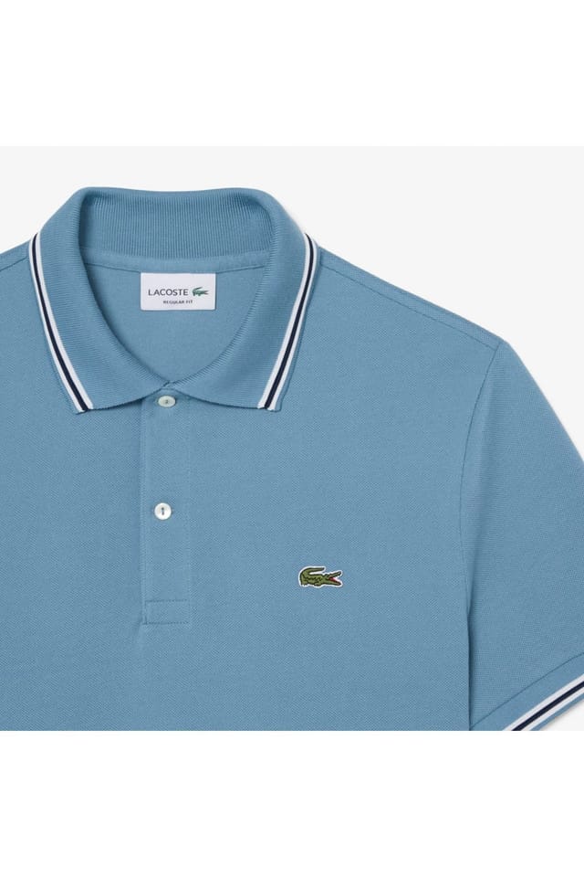Lacoste Lacoste Men's Tipped Polo Shirt Aral in Light Blue - 2