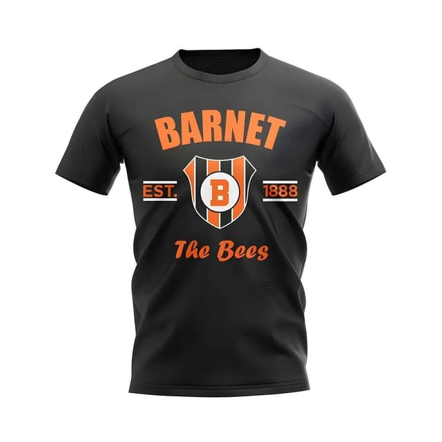 Barnet Barnet Men's Personalised Established Football T-Shirt in Black - 2